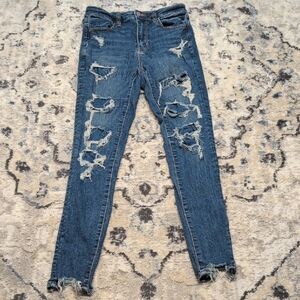 American Eagle Next Level Stretch Distressed Skinny Jeans Women’s 4